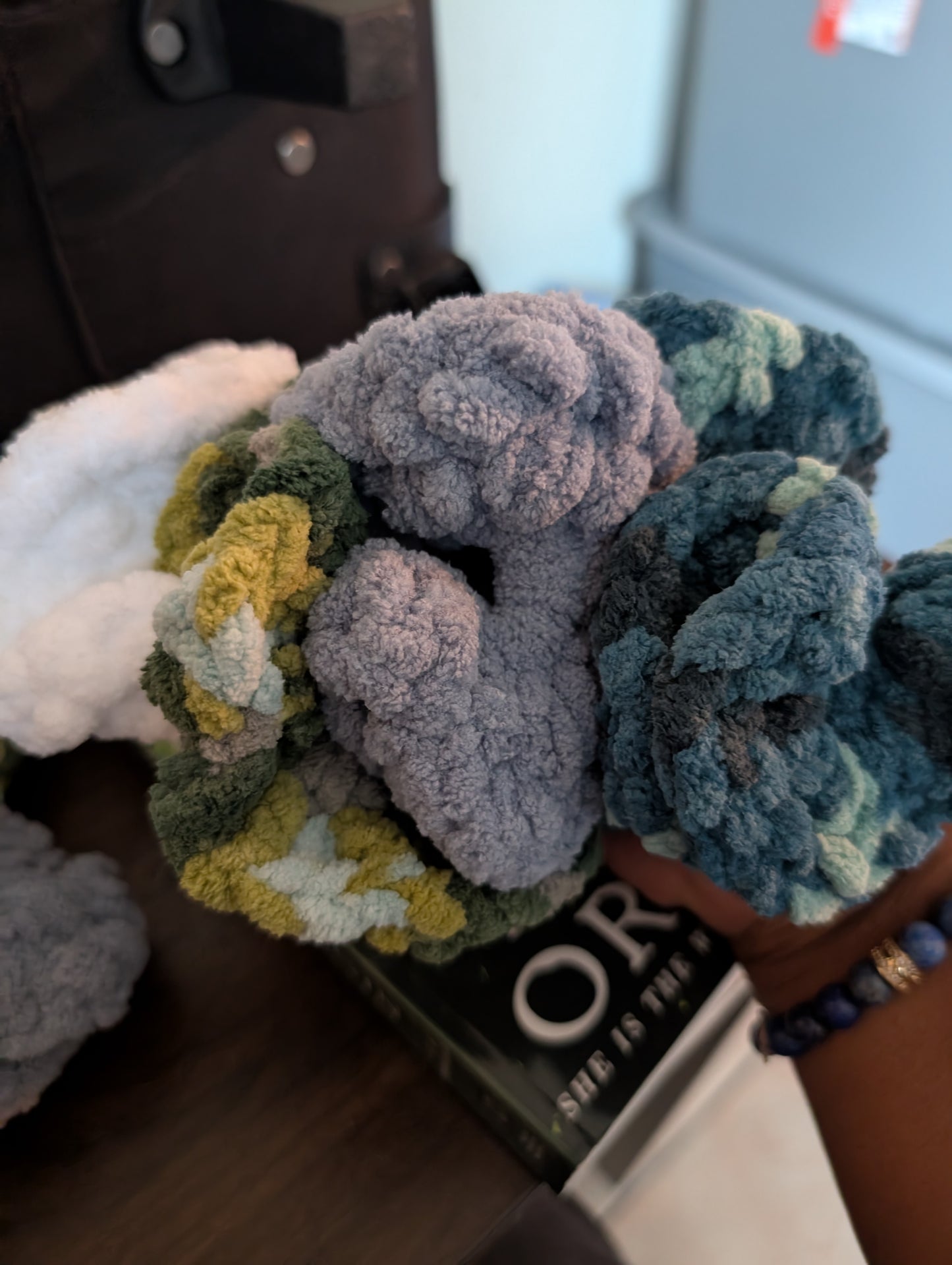 4 PCs Bender Crochet Scrunchie Bundle